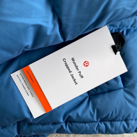 ❤️ Lululemon Wunder Puff Crop Jacket in Soft Denim Size 2 NWT - Picture 7 of 10